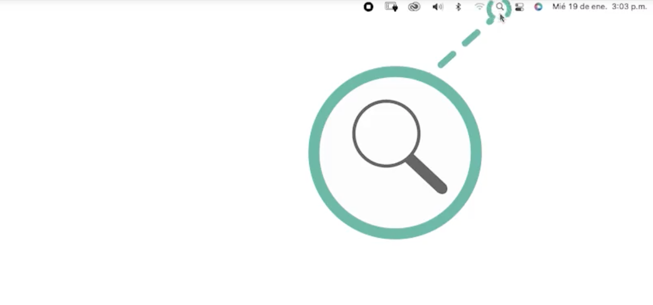 Abrir función "búsqueda" en Mac